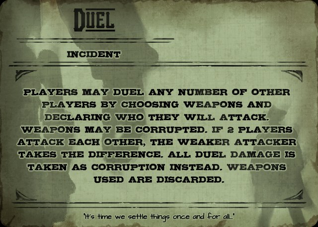The Duel incident card