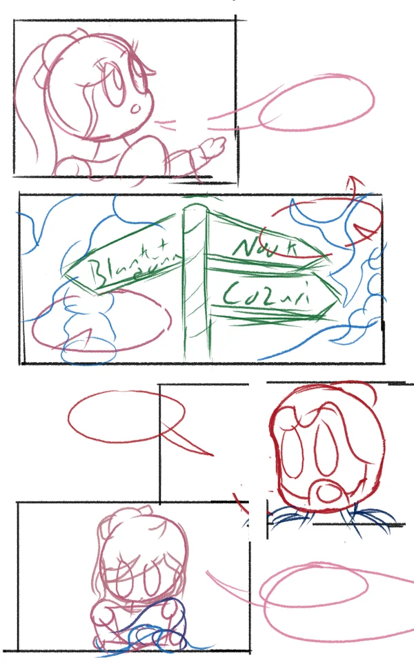 Chapter 1, Episode 2, page 5 at the sketch stage