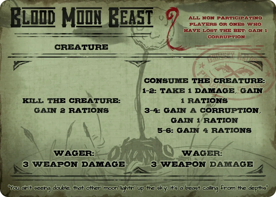 Blood Moon Beast, creature event card