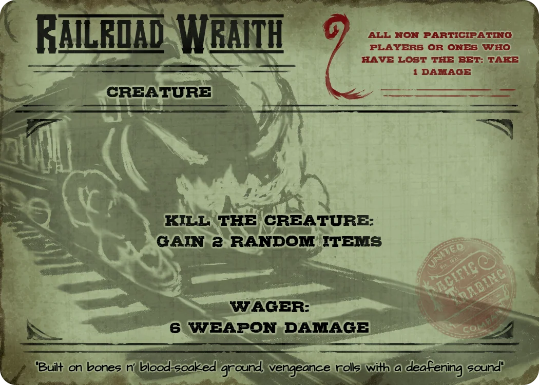 Railroad Wraith, creature event card