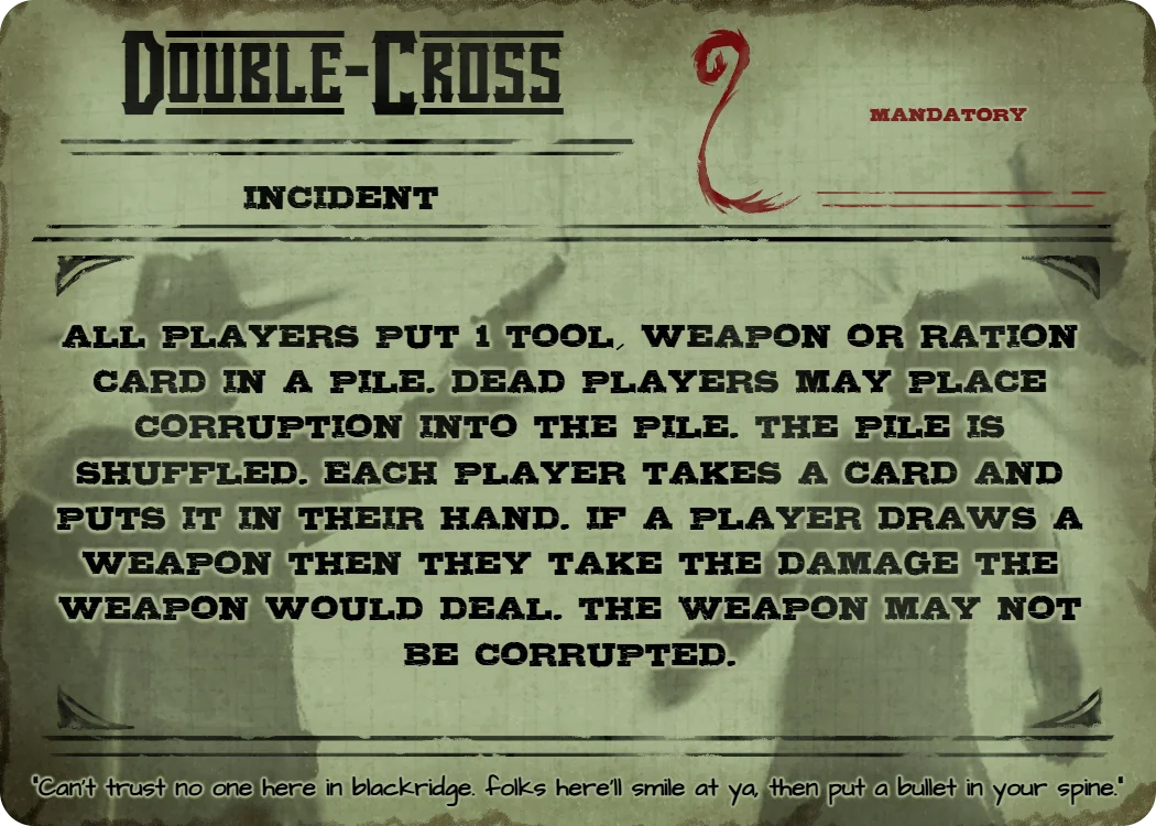 Double-Cross, incident event card