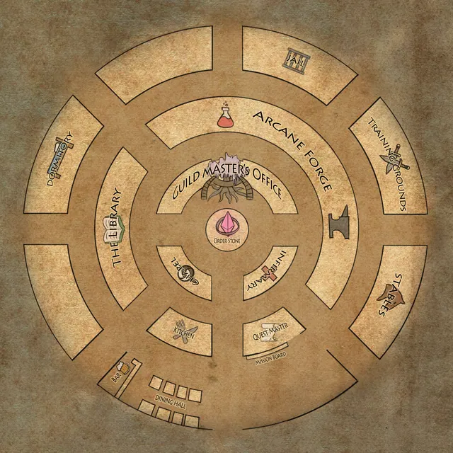Adventurers guild map