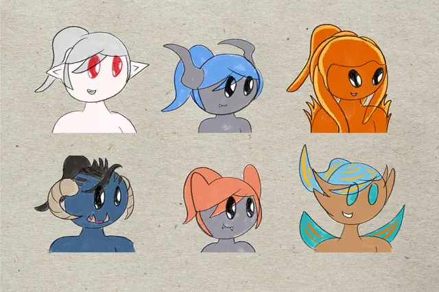 Fantacy races doodles