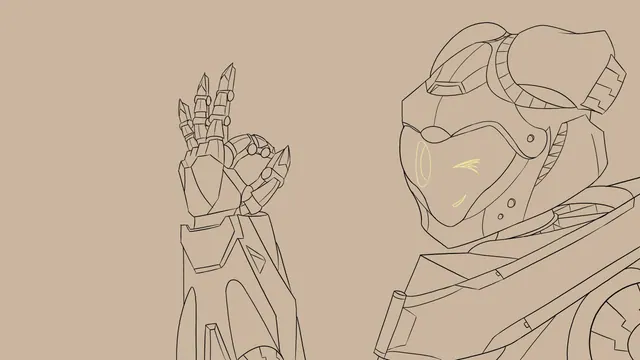 3 line art