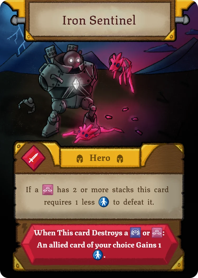 Iron Sentinel, Hero card