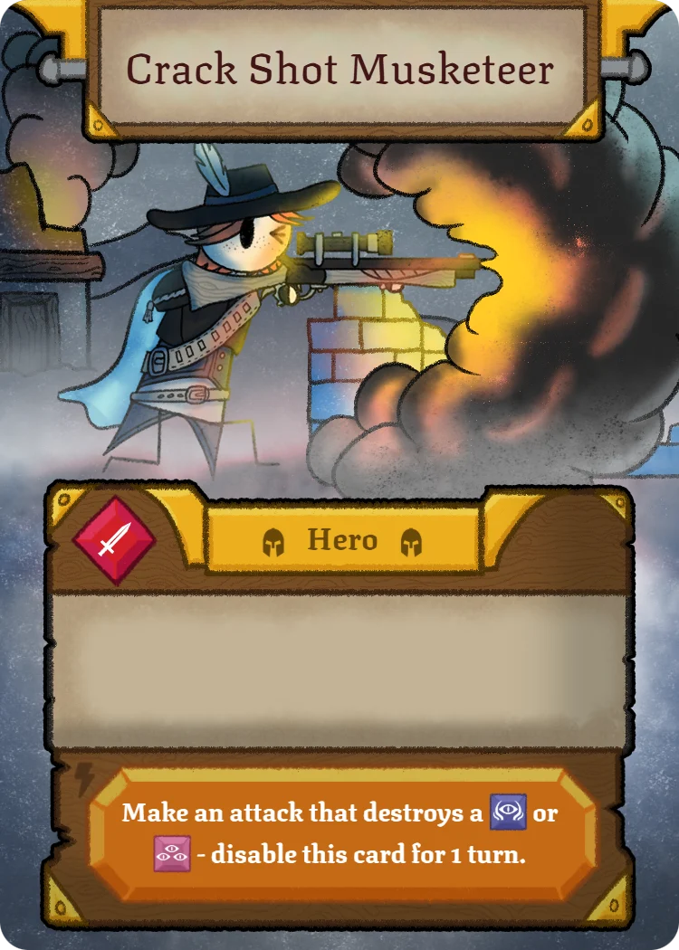 Crack Shot Musketeer, Hero card