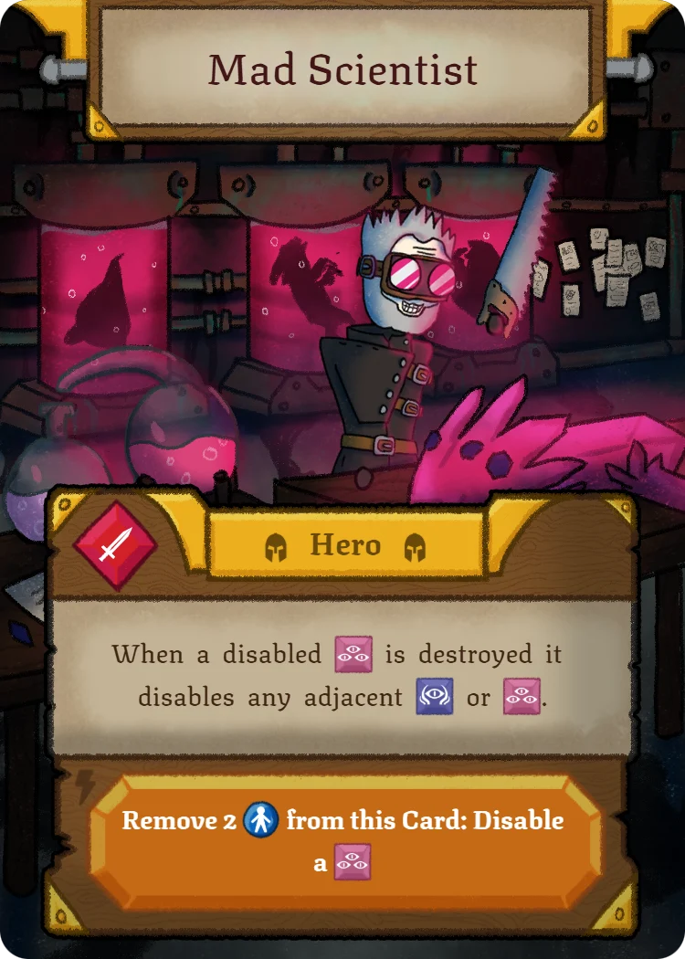 Mad Scientist, Hero card