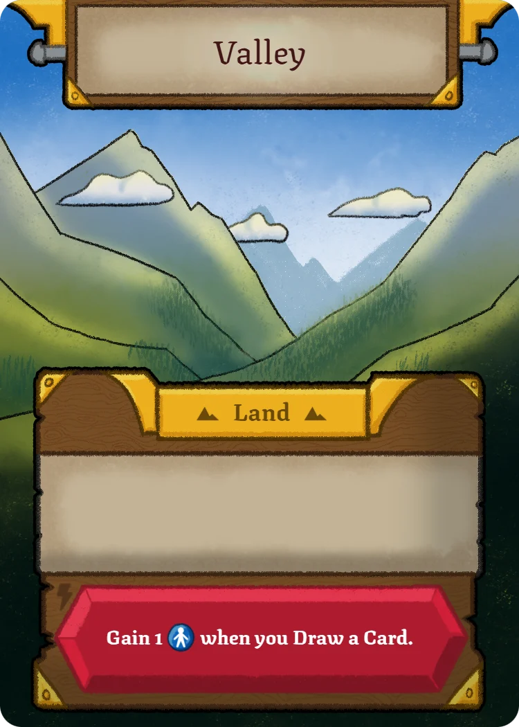 Valley, Land card