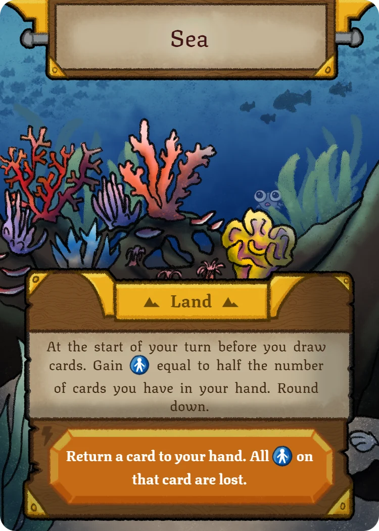 Sea, Land card
