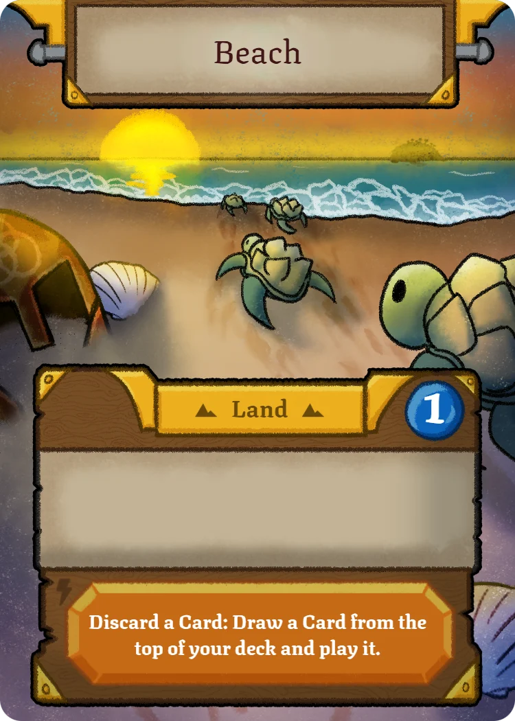 Beach, Land card