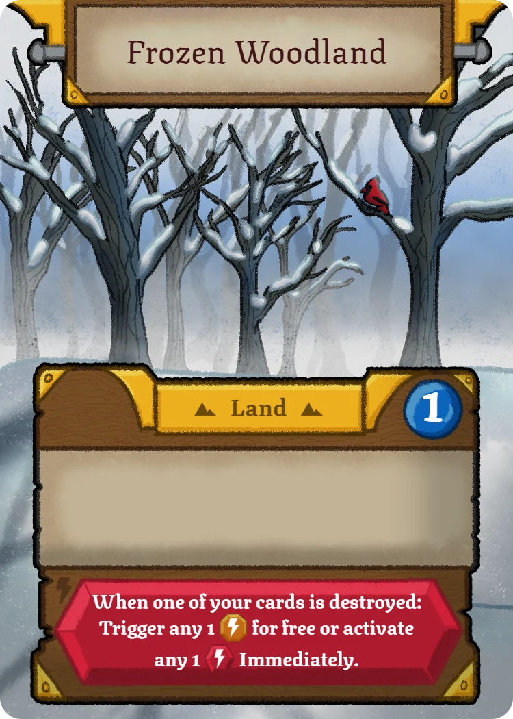 Frozen Woodland, Land card