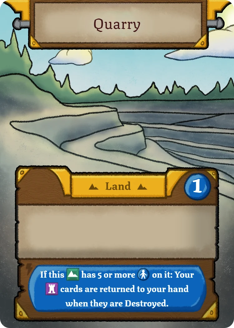 Quarry, Land card