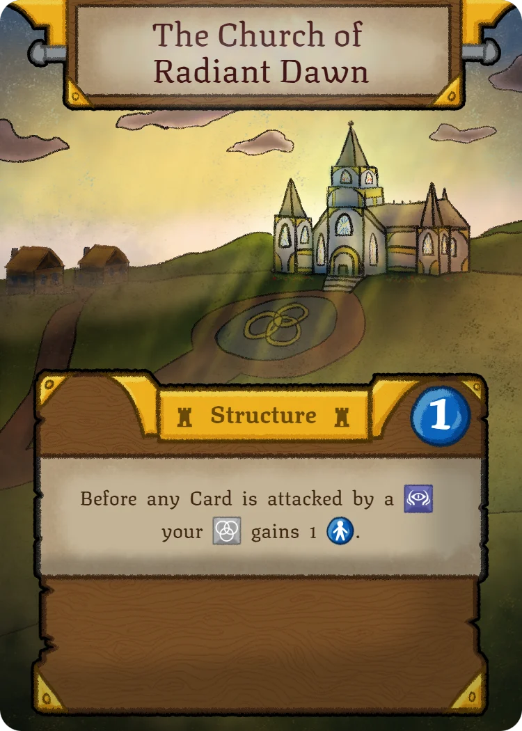 The Church of Radiant Dawn, Structure card