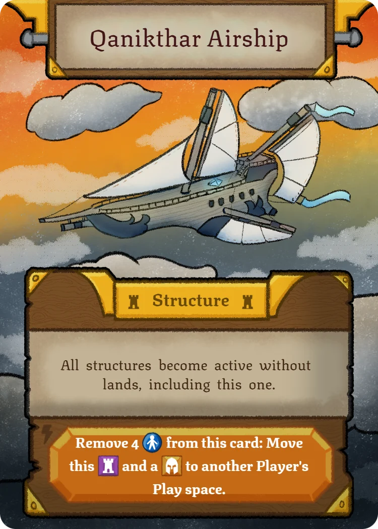 Qanikthar Airship, Structure card