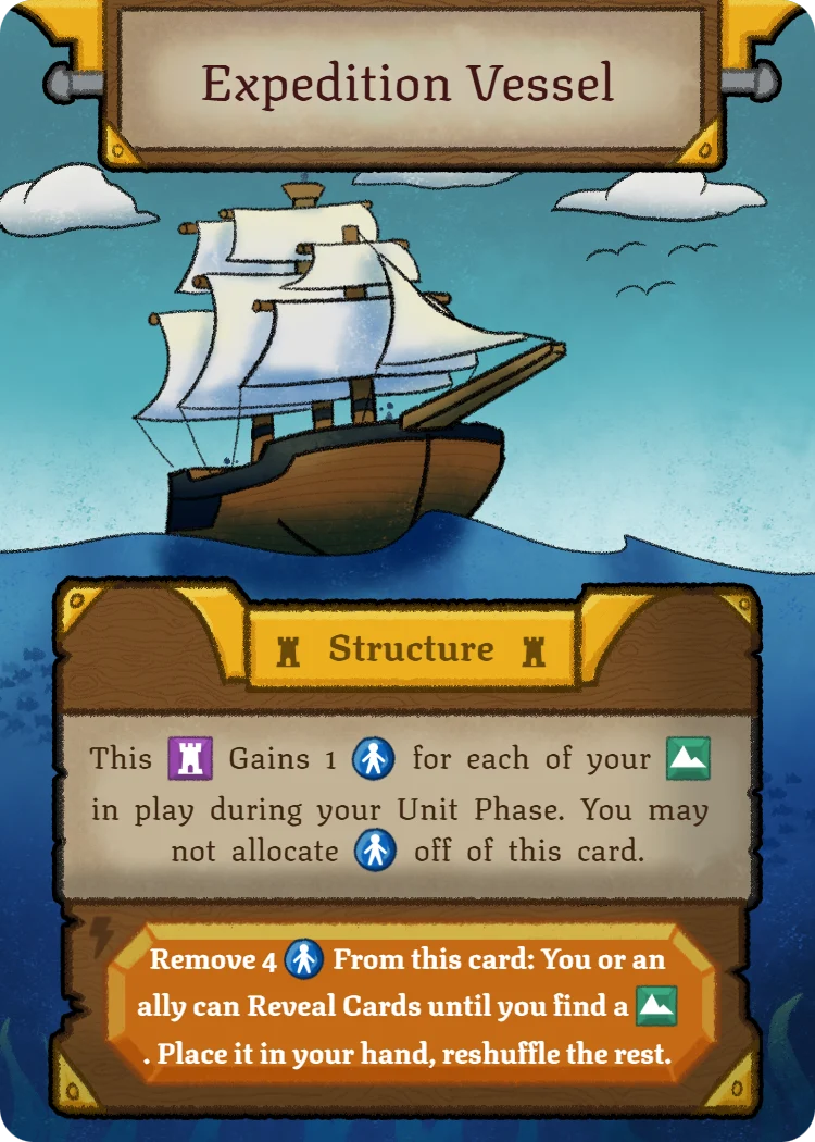 Expedition Vessel, Structure card