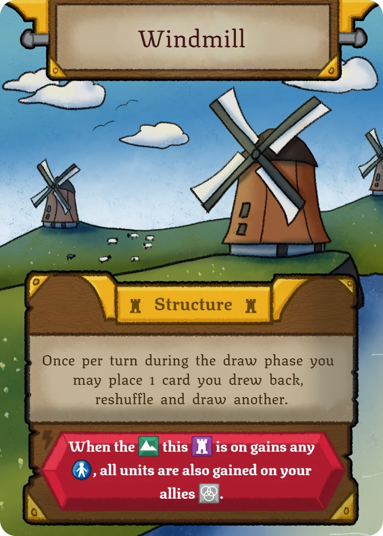 Windmill, Structure card