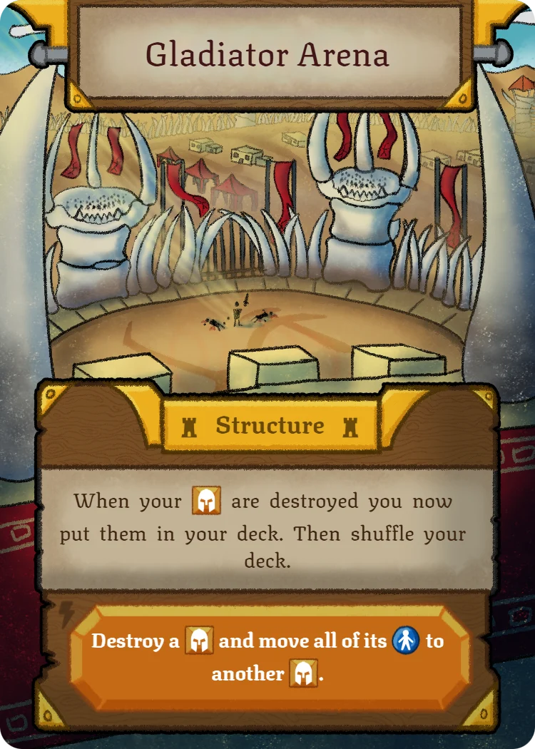 Gladiator Arena, Structure card