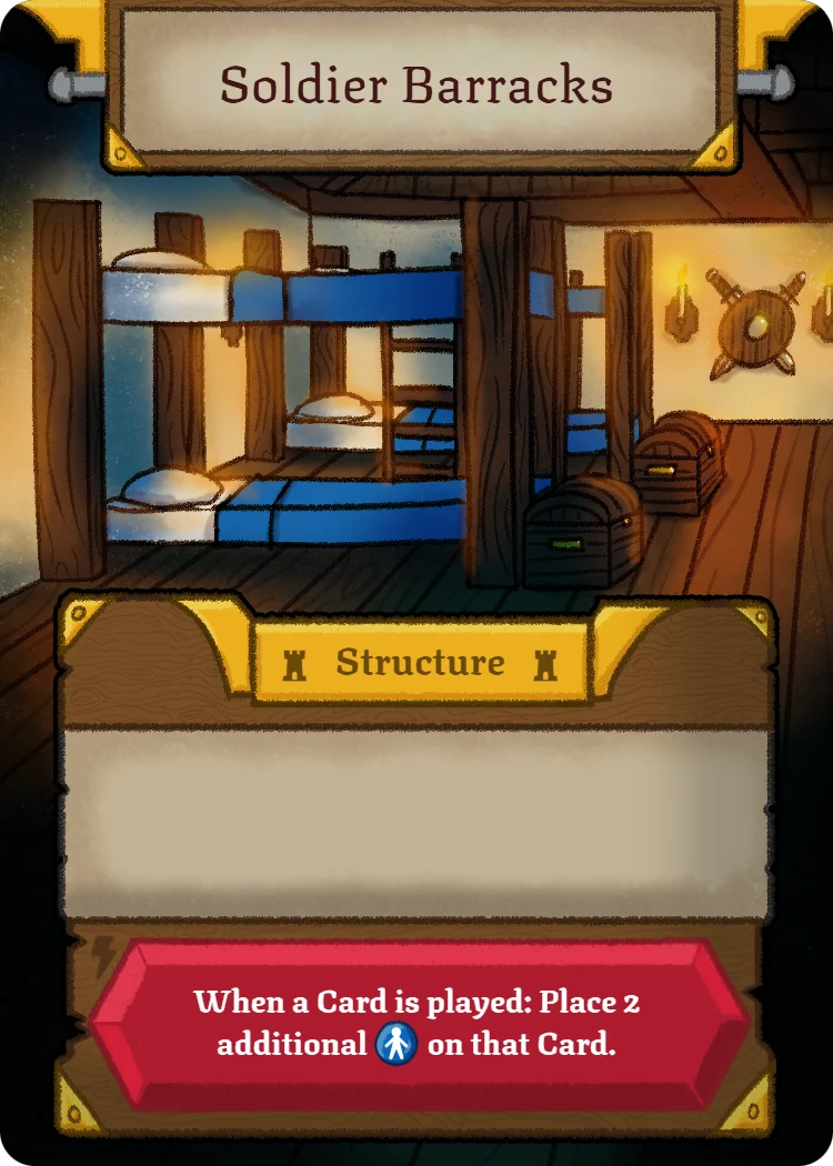 Soldier Barracks, Structure card