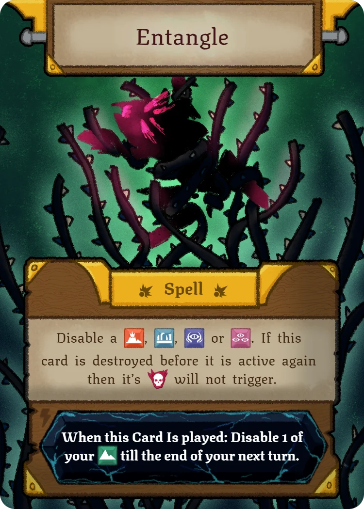 Entangle, Spell card