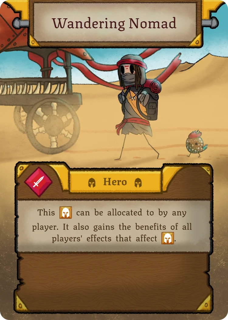 Wandering Nomad, Hero card