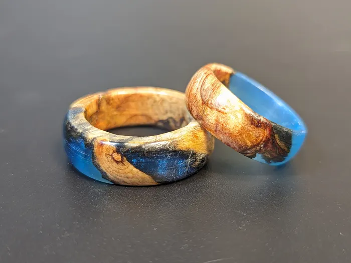 Wood and Epoxy Rings