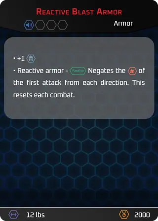 0Reactive Blast Armor