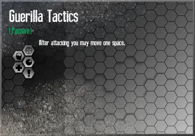 Guerilla Tactics ability card from the Sol beta deck